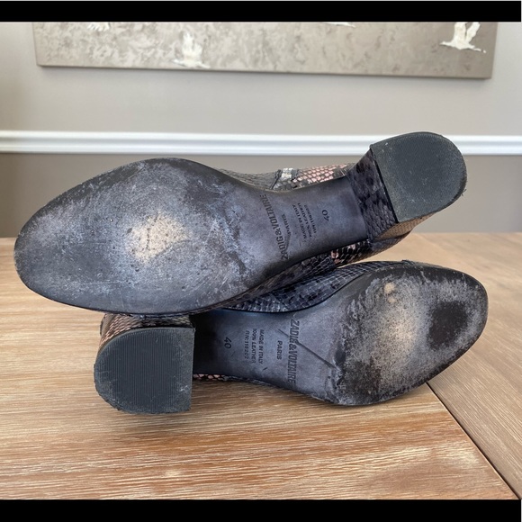 ZADIG & VOLTAIRE Lena Wild Boots snake print sz 40 - Picture 7 of 8